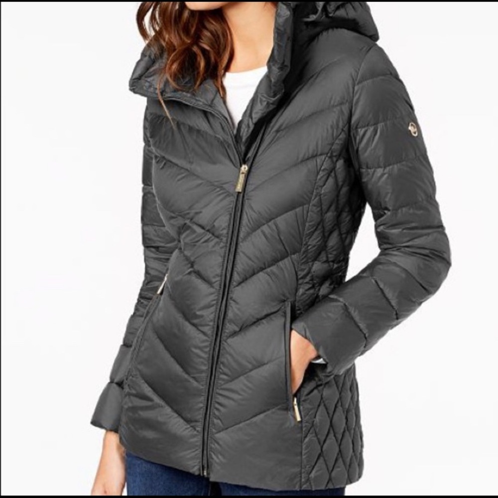 Michael Kors Womens Asymmetrical Packable Down